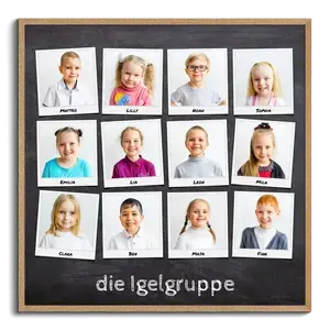 Erstelle deine persönliche Kindergarten-Collage im Polaroid-Stil mit Namen!