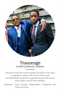 "Trauzeuge" Definition - Geschenk als Poster, Leinwand erstellen. Eigene Fotos und Text.