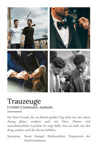 "Trauzeuge" Definition - Geschenk als Poster, Leinwand erstellen. Eigene Fotos und Text.
