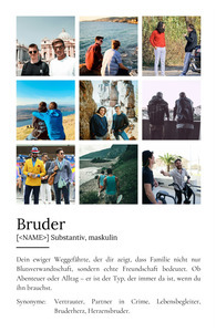 "Bruder" Definition - Geschenk als Poster, Leinwand erstellen. Eigene Fotos und Text.