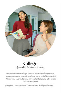 "Kollegin" Definition - Geschenk als Poster, Leinwand erstellen. Eigene Fotos und Text.