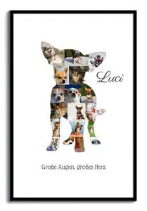 Hunde-Fotocollage "Chihuahua" erstellen. Eigene Fotos, Namen und Texte.