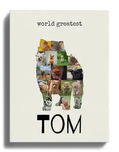 Hunde-Fotocollage "Pomeranian" erstellen. Eigene Fotos, Namen und Texte.