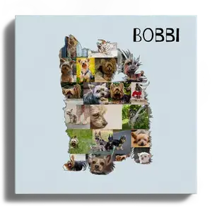 Hunde-Fotocollage "Yorkshire Terrier" erstellen. Eigene Fotos, Namen und Texte.