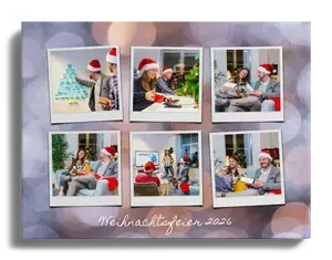 Weihnachtsfeier Fotocollage mit Text