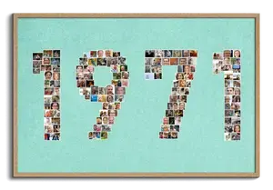 Fotocollage als Jahreszahl erstellen. Ideales Geschenk mit vielen Fotos.