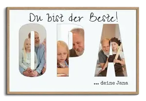 OPA Fotocollage auf Acrylglas – gestalte jetzt dein personalisiertes Geschenk für Opa
