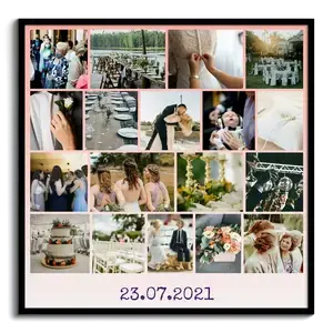 Postercollage zur Hochzeit mit Hochzeitsdatum personalisierbar
