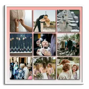 Fotoposter als Hochzeitsgeschenk – Raster-Collage (3x3 Fotos)