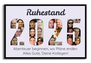 Gestalte deine einzigartige Ruhestand-Collage mit persönlichen Sprüchen!