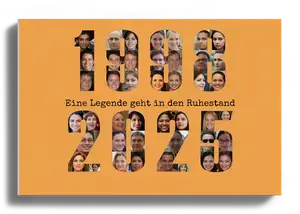 Geschenk zum Ruhestand - Personalisierte Fotocollage mit Jahreszahlen