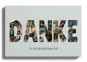 Geschenk zum Jubiläum - Fotocollage „Danke“ als Poster (60x80cm)