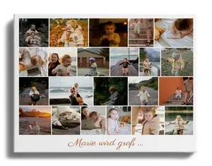 Erstelle deine einzigartige Fotocollage deines Kindes mit persönlichen Sprüchen!