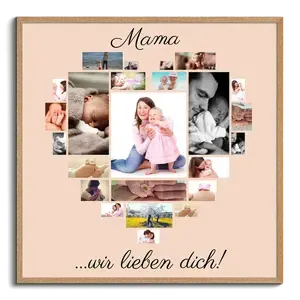 Herzcollage "Mama wir lieben dich!" jetzt erstellen.