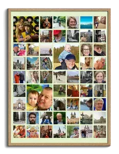 Erstelle dein individuelles Familienposter mit hervorgehobenen Kinderfotos