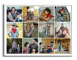 Fotocollage klassisches Raster-Layout – Querformat für 3 x 4 Fotos