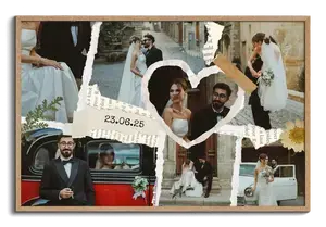 Scrapbook-Collage Hochzeit & Verlobung