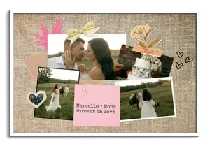 Hochzeit Scrapbook-Collage erstellen mit deinen Fotos