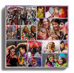 Karneval-Fotocollage jetzt erstellen – bunte Familien- & Kinderfotos mit Wunschtext