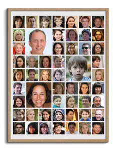 Fotocollage – quadratische Fotos im Raster-Layout mit Variation
