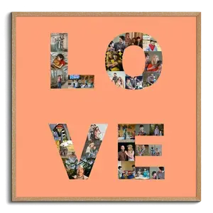 Fotocollage „LOVE“ – quadratische Collage als Buchstaben