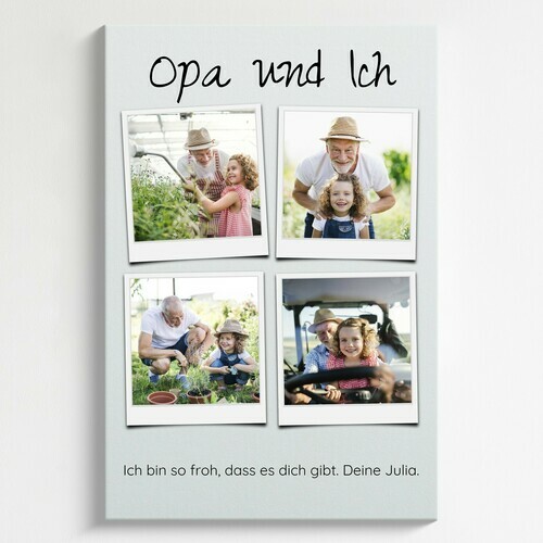 Foto-Poster *OPA & ICH*, personalisiertes Geschenk, Foto-Collage