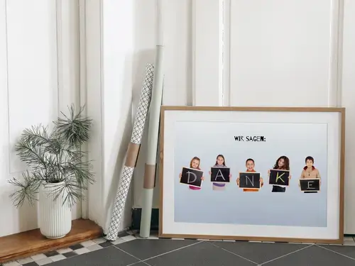 Fotocollage "Danke" für Lehrer・individuell gestaltbar