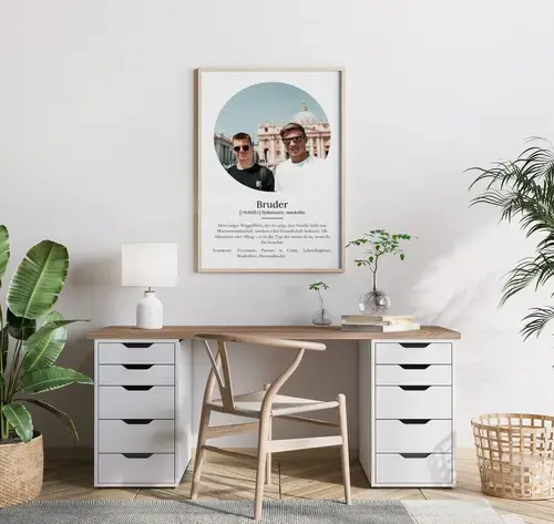 Definitions-Poster 'Bruder' im Duden-Stil personalisiert