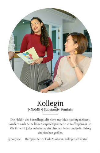 "Kollegin" Definition - Geschenk als Poster, Leinwand erstellen. Eigene Fotos und Text.