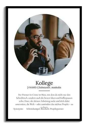 Definitionsposter 'Kollege' im Duden-Stil anpassbar