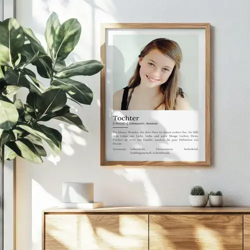 Definitions-Poster Tochter im Duden-Stil personalisierbar