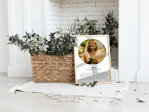 Definitions-Poster 'Oma' personalisierbar mit Fotos