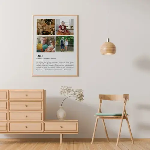 Definitions-Poster 'Oma' personalisierbar mit Fotos