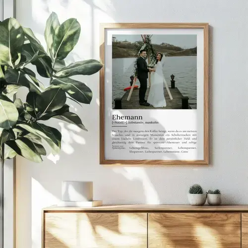 Definitions-Poster 'Ehemann' im Duden-Stil personalisiert