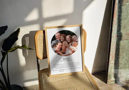 Definitionsposter Eltern personalisierbar