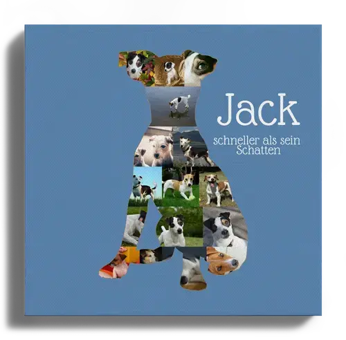 Hunde-Fotocollage "Jack Russell Terrier" erstellen. Eigene Fotos, Namen und Texte.