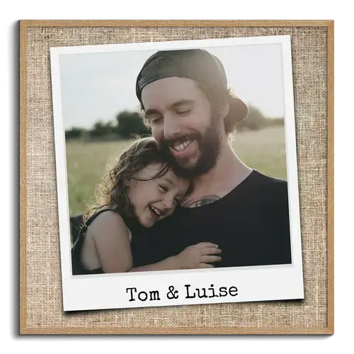 Einzelnes Portaitfoto als Polaroid auf Poster oder Alu Dibond