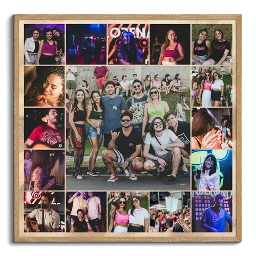 Festival-Fotocollage mit individuellem Text