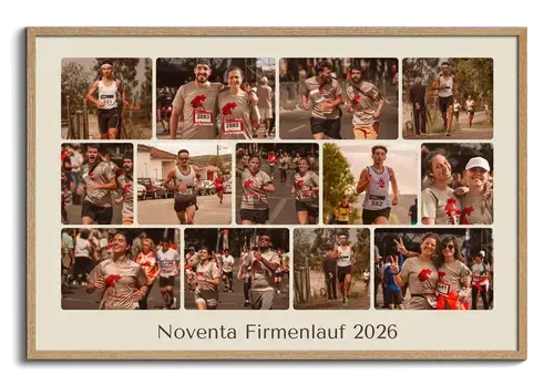 Firmenlauf-Fotocollage mit Text