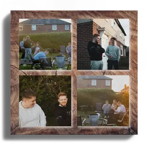 Sommerfest Fotocollage mit Text