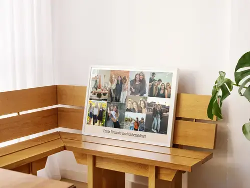 Freundschaft-Collage mit Zitat für beste Freunde