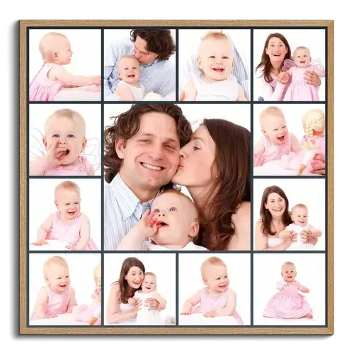 Fotoposter Geburtstags-Fotocollage - mit großem Foto, gestalte jetzt