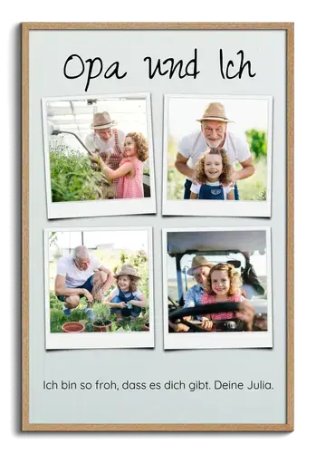 Fotocollage als Geschenk Opa und Ich bin froh dass es dich gibt