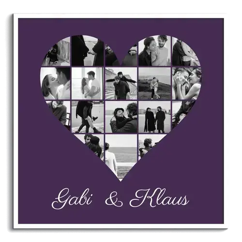 Herz Fotocollage liebe und Partnerschaft