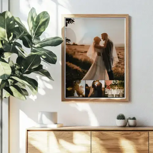 Personalisierte Hochzeitscollage als Wandbild