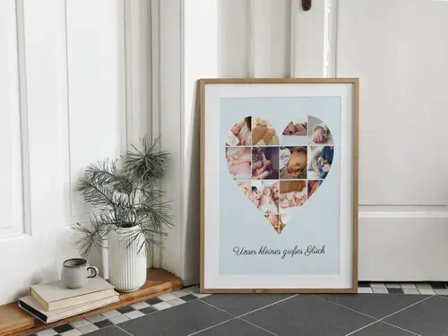 Herzcollage "Unser kleines großes Glück"