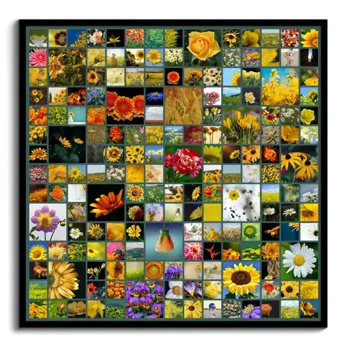 Erstelle deine Foto-Collage: Quadratisches Format für Naturbilder, 1 bis 225 Fotos