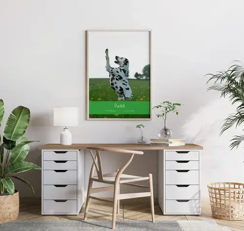 Trauer-Collage Hund mit Einzelbild, Namen & Daten