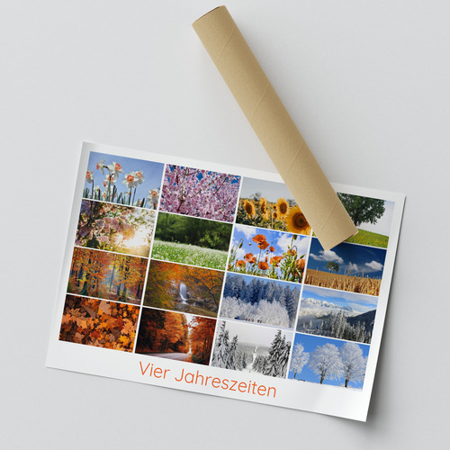 Jahreszeiten-Fotocollage jetzt erstellen – Natur, Landschaft & Tiere im Premiumdruck