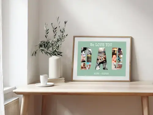 Fotocollage DAD mit personalisierbaren Namen